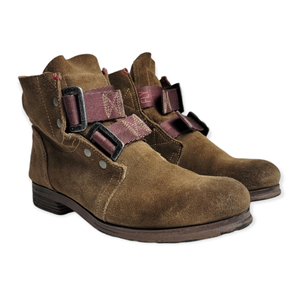 Fly London Stif Double Strap Suede Ankle Boot